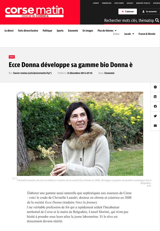 donna è article CORSE MATIN