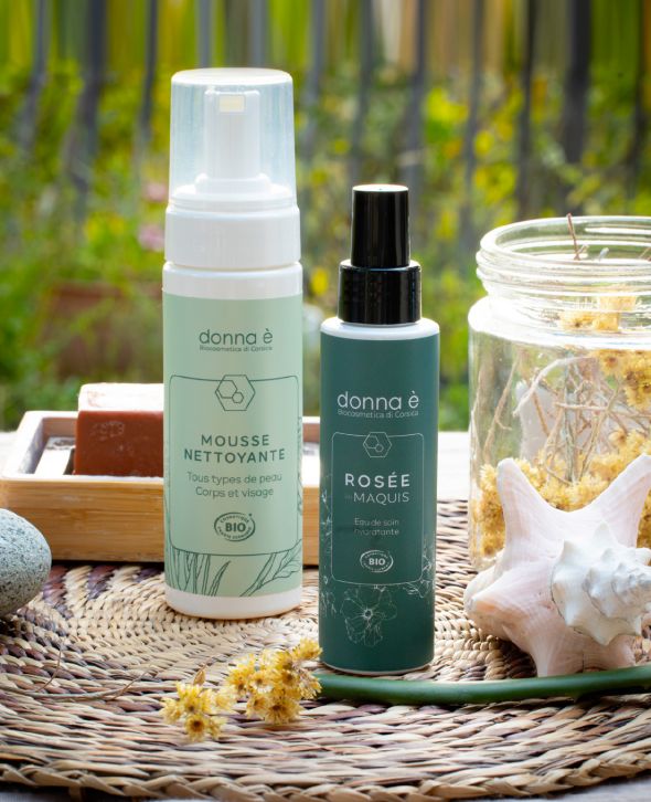 Mousse nettoyante et rosée du maquis